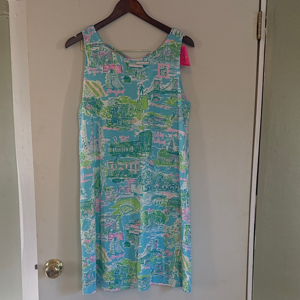 Lilly Pulitzer Women’s Multi Color Lilly Loves Philly Kristen Dress Sz L NWT